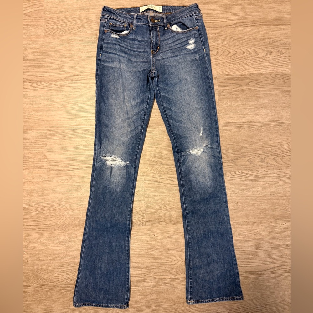 Abercrombie Bootcut Jeans - Classic Blue Wash - Size 4 Long